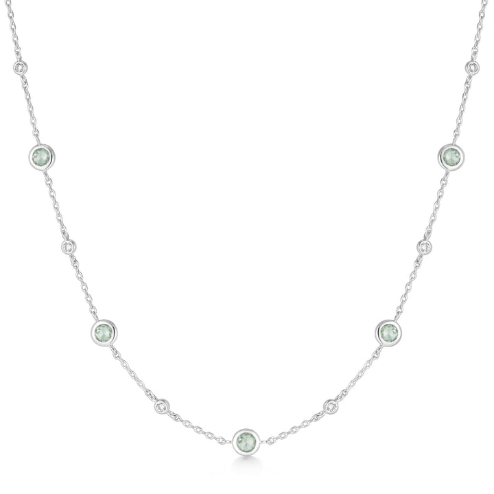 Ania Haie Silver Mint Green Station Necklace