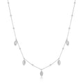 Ania Haie Silver Leaf Station Necklace