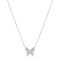 Ania Haie Silver Butterfly Pave Necklace