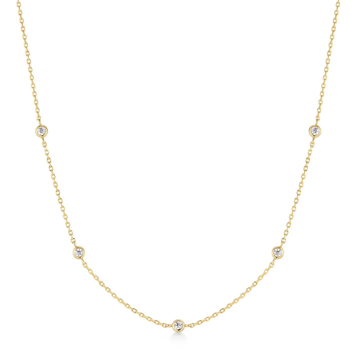 Ania Haie Gold Classic Bezel-Set Station Necklace | The Jewellery Boutique Australia