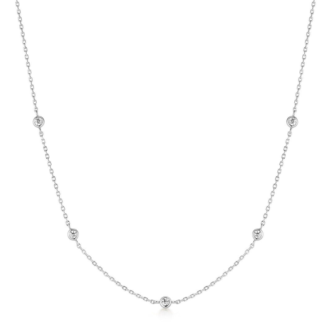 Ania Haie Silver Classic Bezel-Set Station Necklace | The Jewellery Boutique Australia