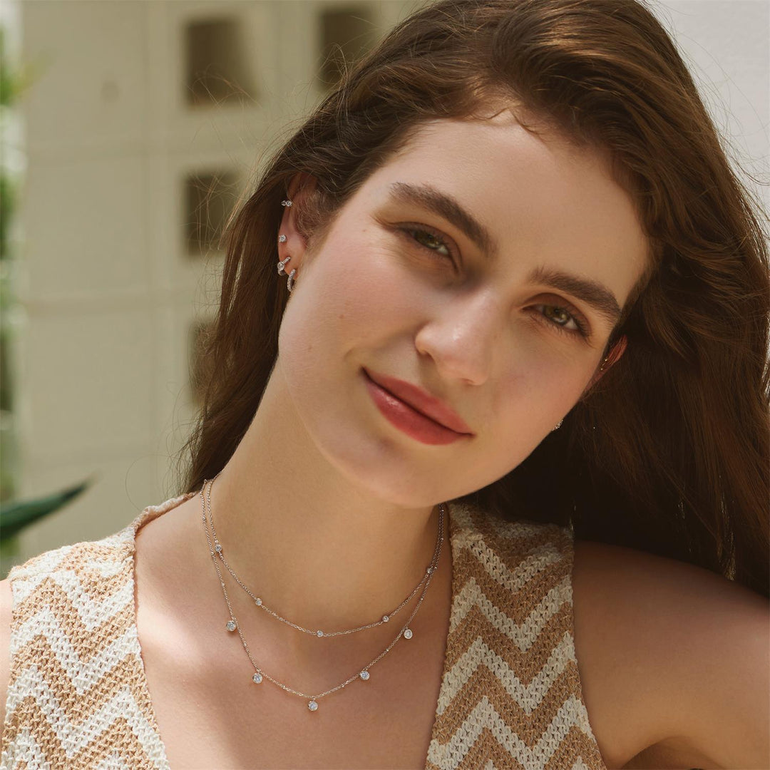 Ania Haie Silver Classic Bezel-Set Station Necklace | The Jewellery Boutique Australia