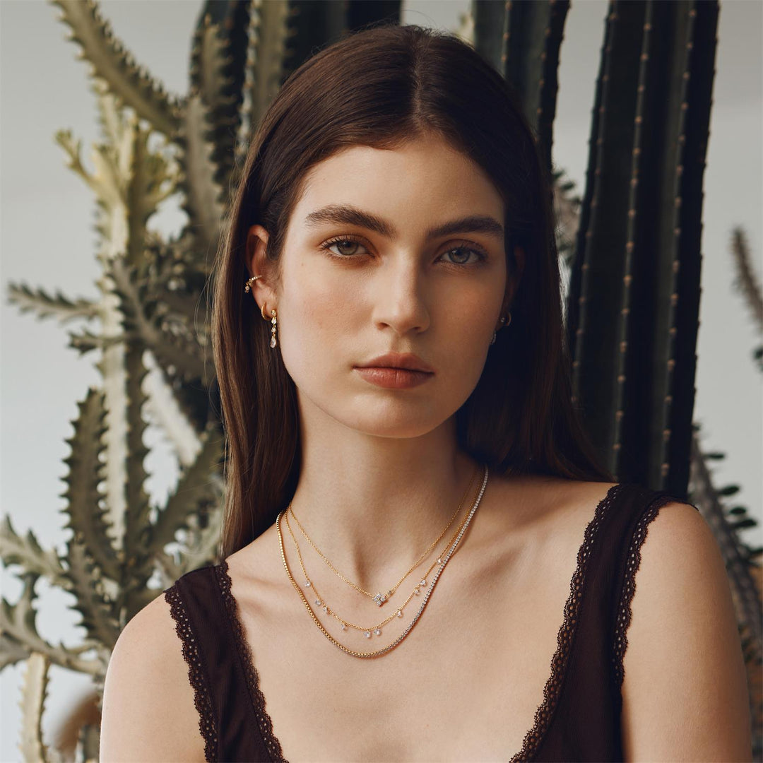Ania Haie Gold Sparkling Lucky Clover Necklace | The Jewellery Boutique Australia