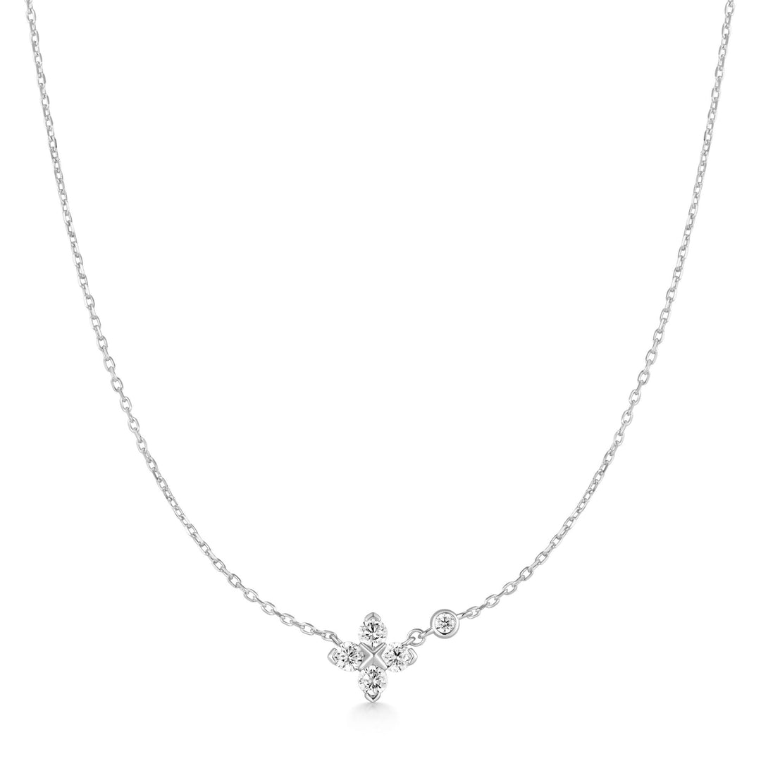 Ania Haie Silver Sparkling Lucky Clover Necklace | The Jewellery Boutique Australia