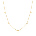 Ania Haie Gold Pave Puffed Heart Station Necklace | The Jewellery Boutique Australia