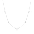 Ania Haie Silver Pave Puffed Heart Station Necklace | The Jewellery Boutique Australia
