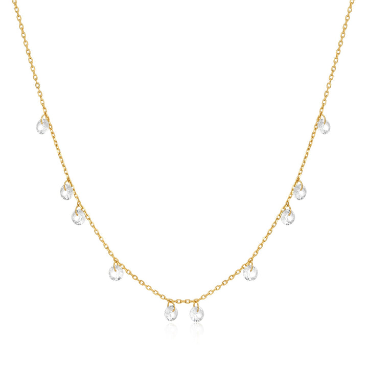 Ania Haie Gold Droplet Station Necklace | The Jewellery Boutique Australia