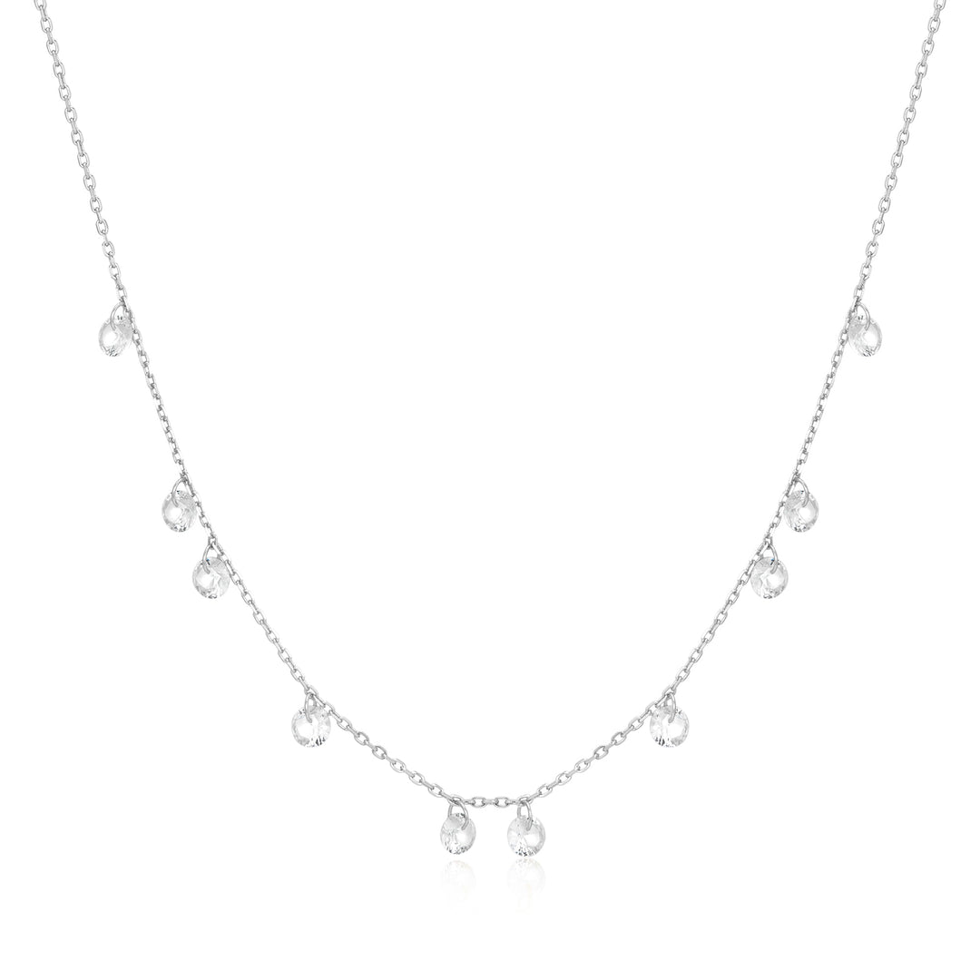 Ania Haie Silver Droplet Station Necklace | The Jewellery Boutique Australia