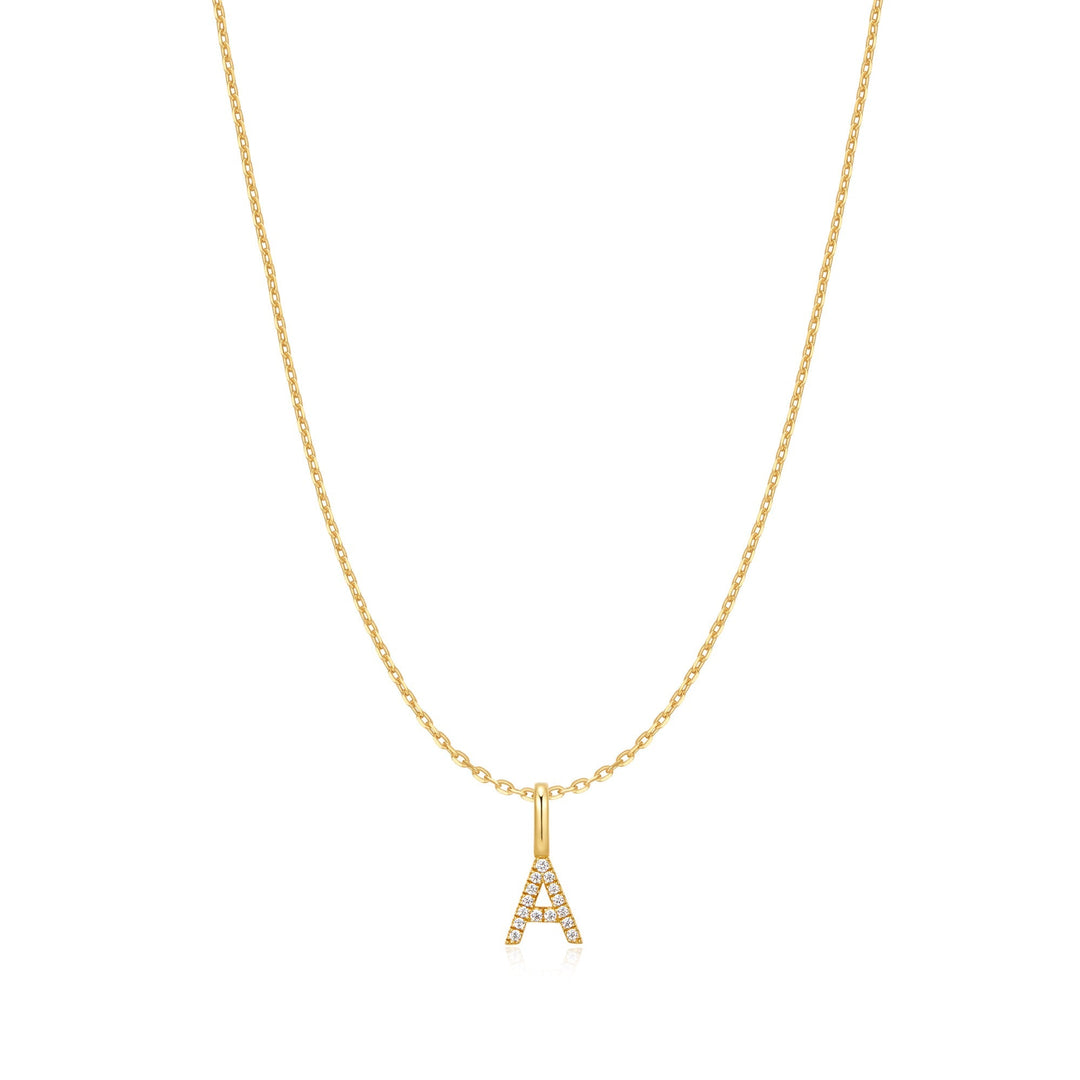 Ania Haie Gold Letter A Initial Necklace | The Jewellery Boutique Australia