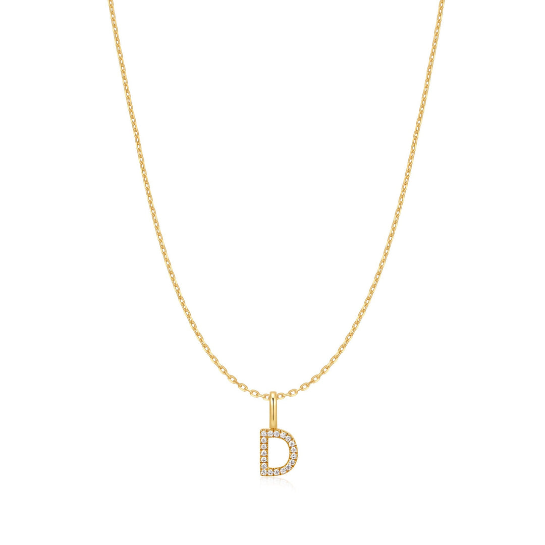 Ania Haie Gold Letter D Initial Necklace | The Jewellery Boutique Australia