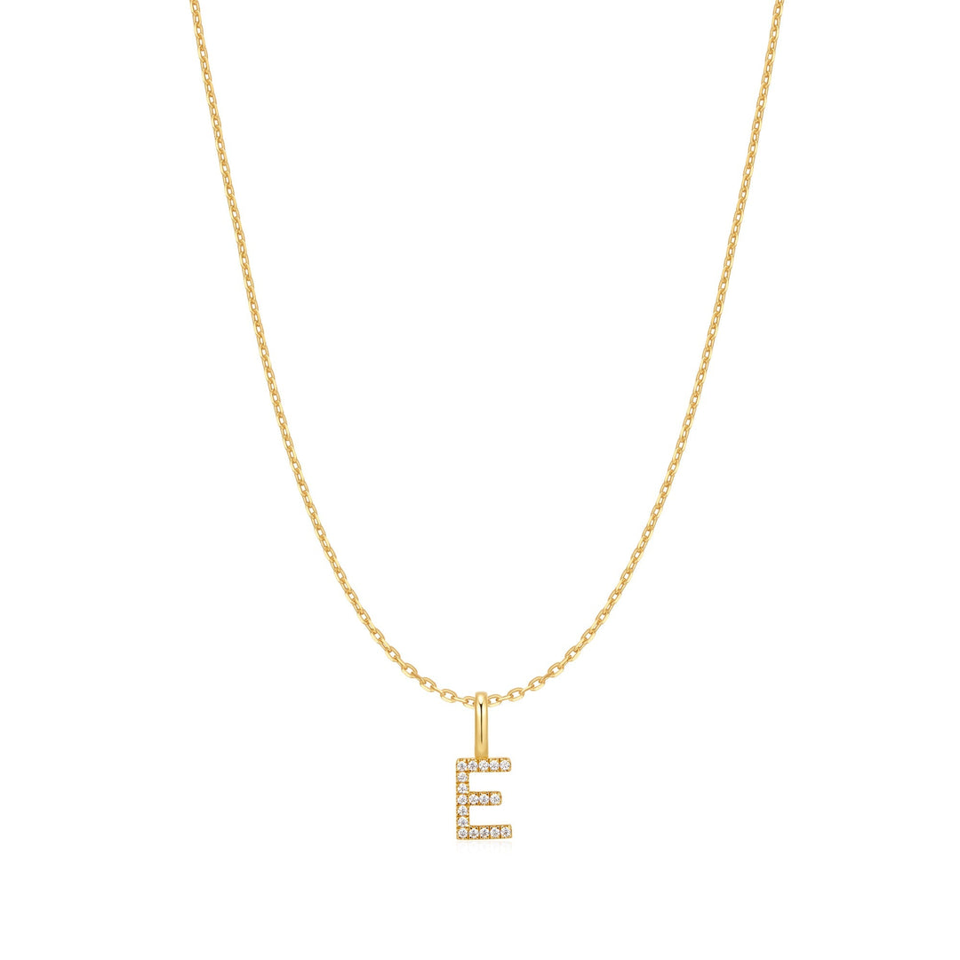 Ania Haie Gold Letter E Initial Necklace | The Jewellery Boutique Australia