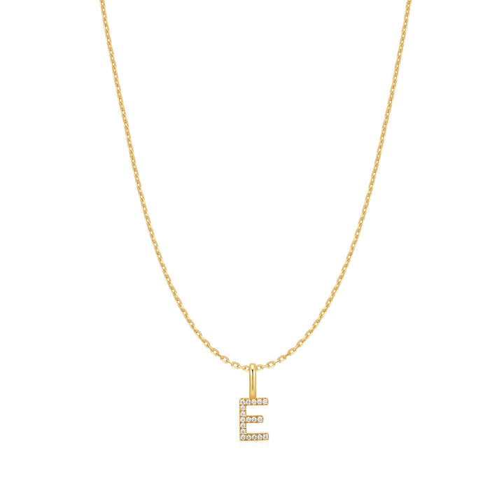 Ania Haie Gold Letter E Initial Necklace | The Jewellery Boutique Australia