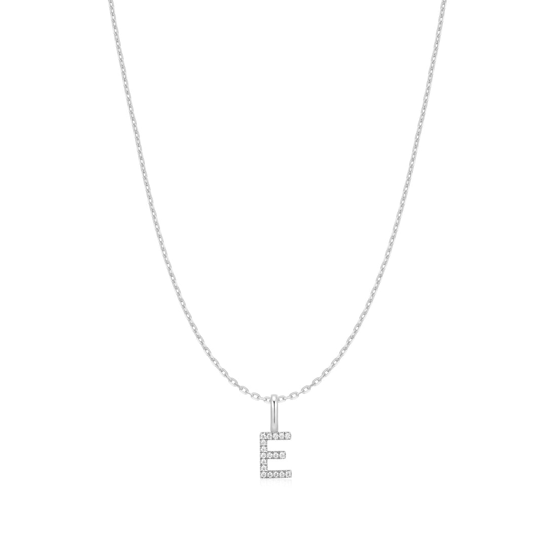 Ania Haie Silver Letter E Initial Necklace | The Jewellery Boutique Australia