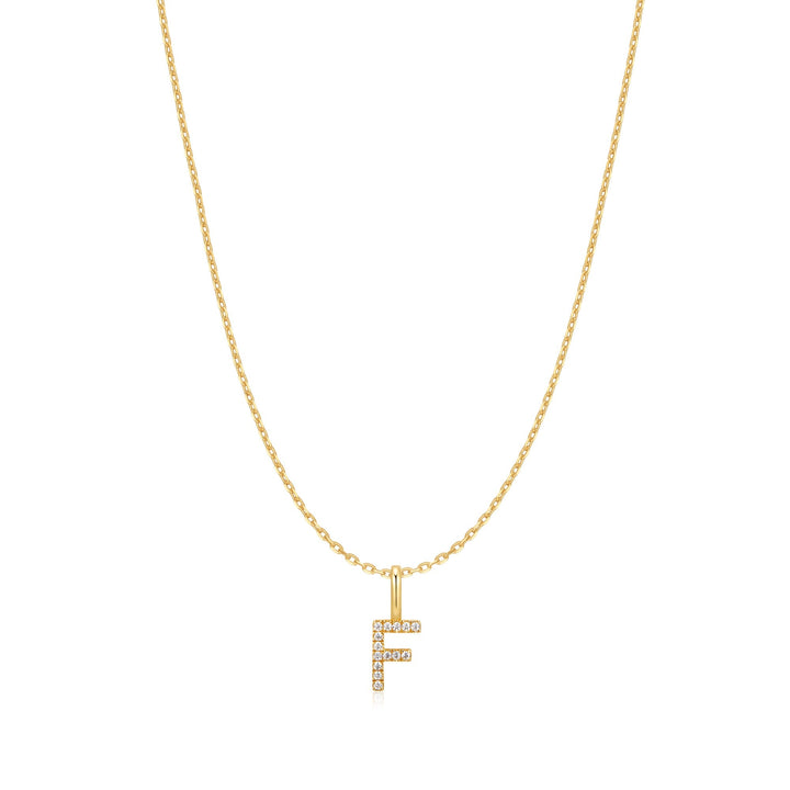 Ania Haie Gold Letter F Initial Necklace | The Jewellery Boutique Australia