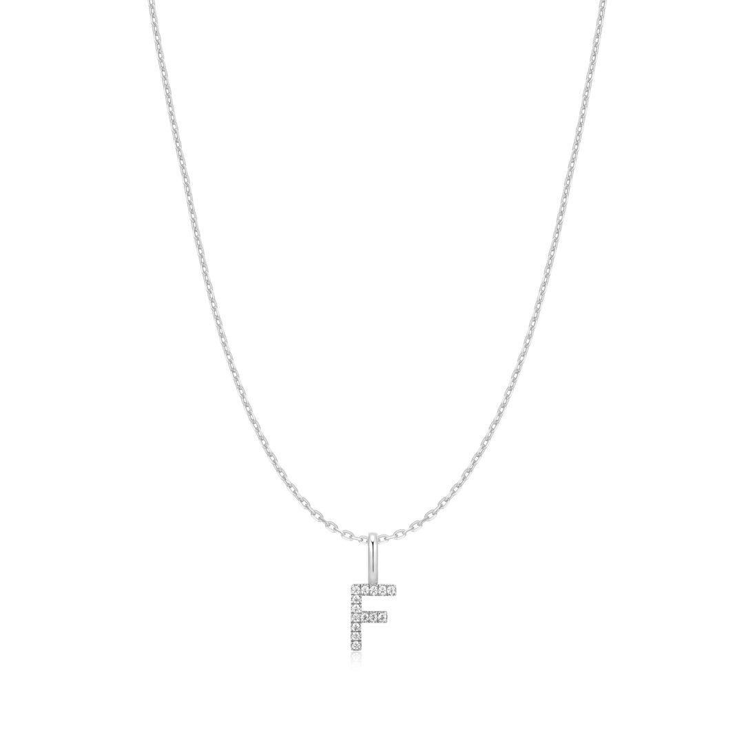 Ania Haie Silver Letter F Initial Necklace | The Jewellery Boutique Australia