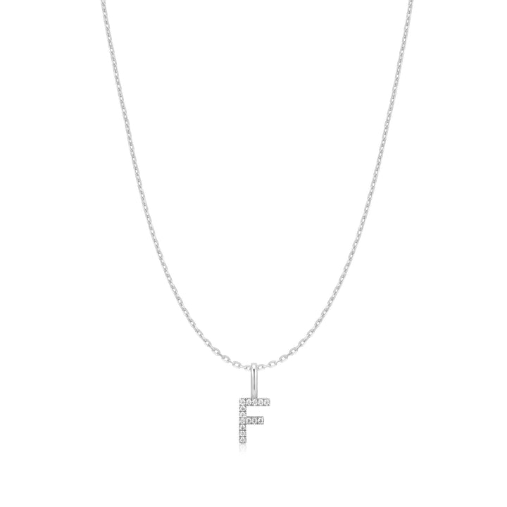 Ania Haie Silver Letter F Initial Necklace | The Jewellery Boutique Australia