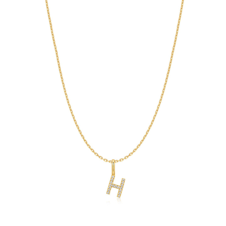 Ania Haie Gold Letter H Initial Necklace | The Jewellery Boutique Australia