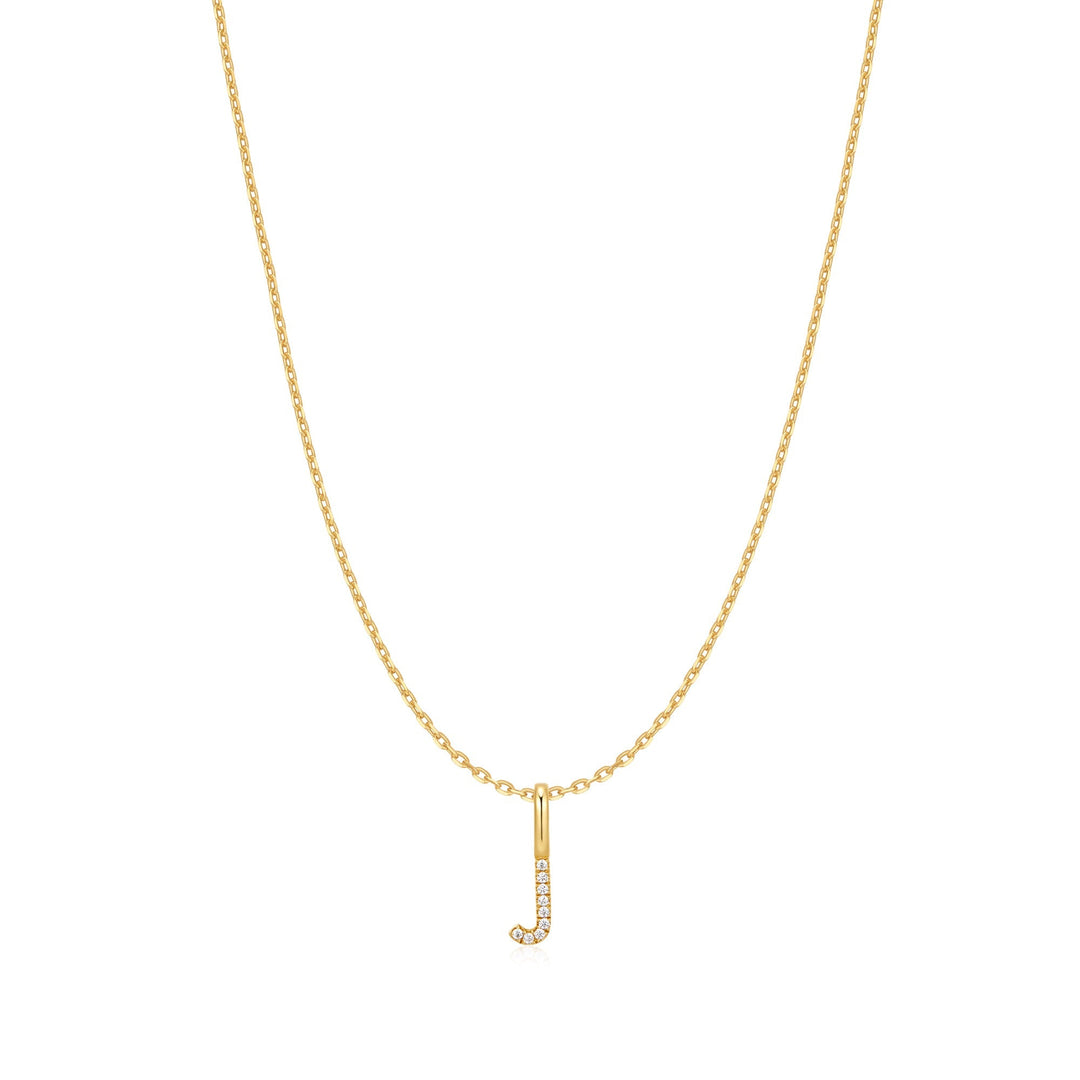 Ania Haie Gold Letter J Initial Necklace | The Jewellery Boutique Australia