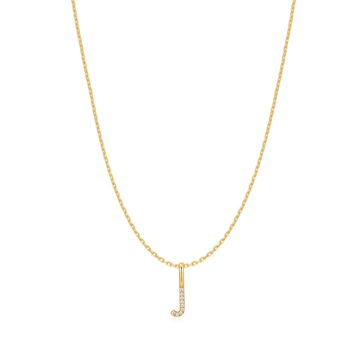 Ania Haie Gold Letter J Initial Necklace | The Jewellery Boutique Australia