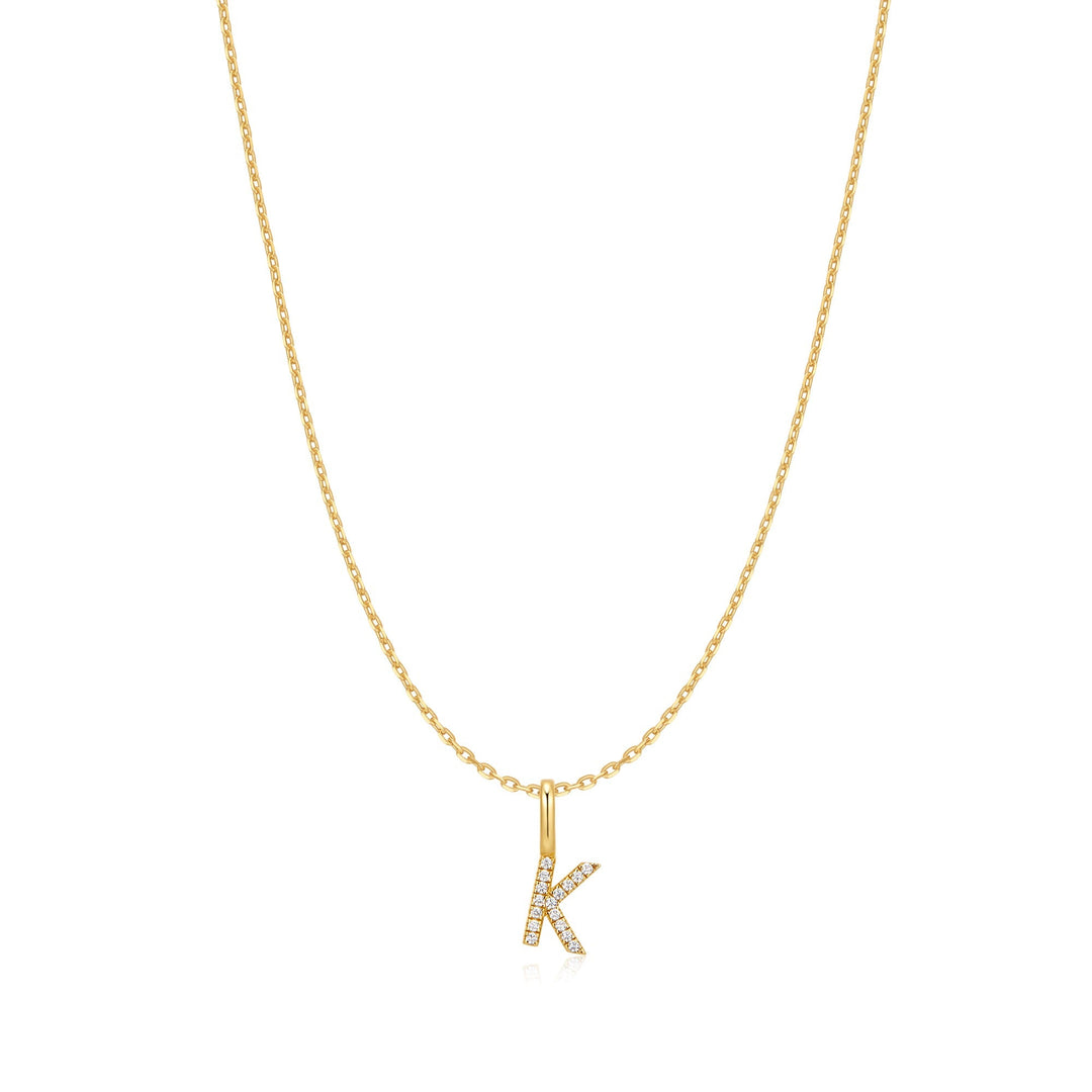 Ania Haie Gold Letter K Initial Necklace | The Jewellery Boutique Australia