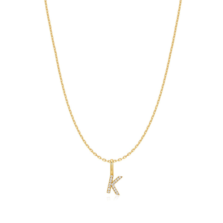 Ania Haie Gold Letter K Initial Necklace | The Jewellery Boutique Australia