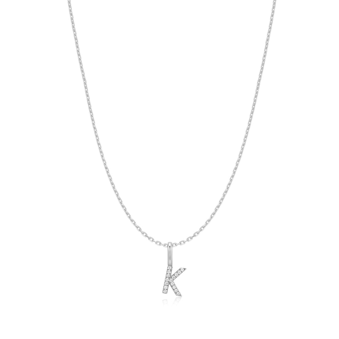 Ania Haie Silver Letter K Initial Necklace | The Jewellery Boutique Australia