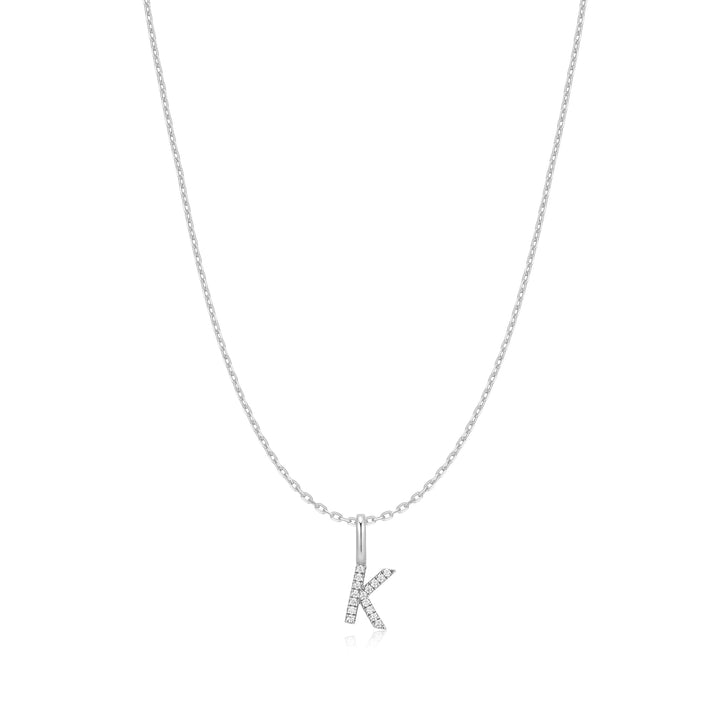 Ania Haie Silver Letter K Initial Necklace | The Jewellery Boutique Australia