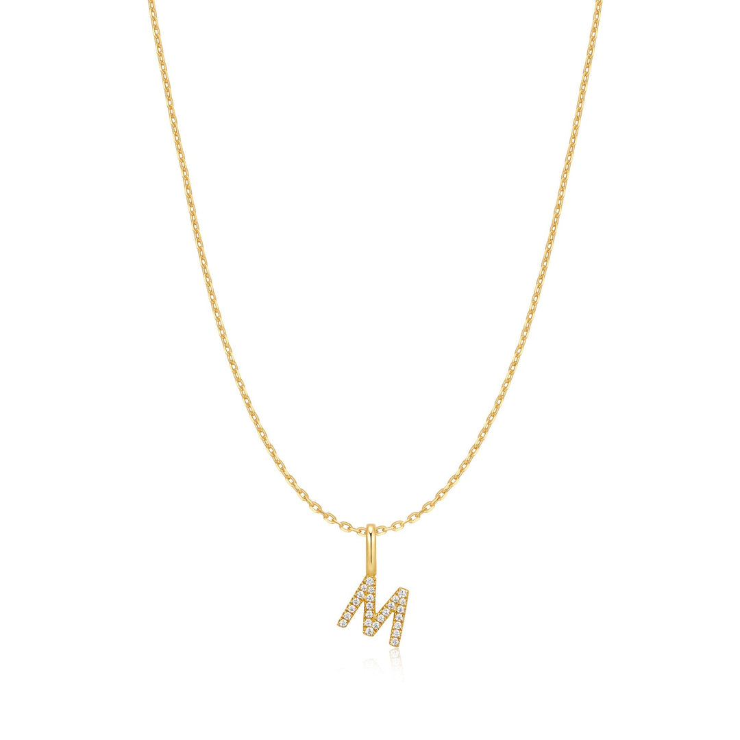 Ania Haie Gold Letter M Initial Necklace | The Jewellery Boutique Australia