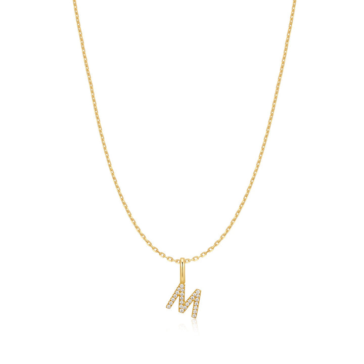 Ania Haie Gold Letter M Initial Necklace | The Jewellery Boutique Australia