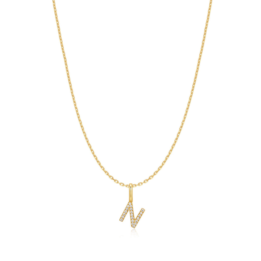 Ania Haie Gold Letter N Initial Necklace | The Jewellery Boutique Australia