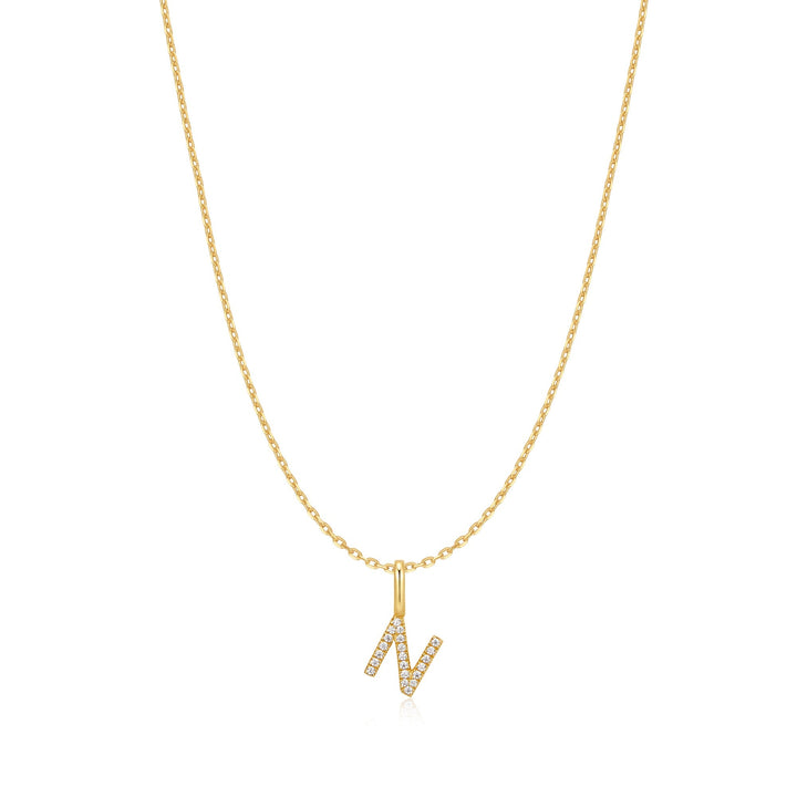 Ania Haie Gold Letter N Initial Necklace | The Jewellery Boutique Australia