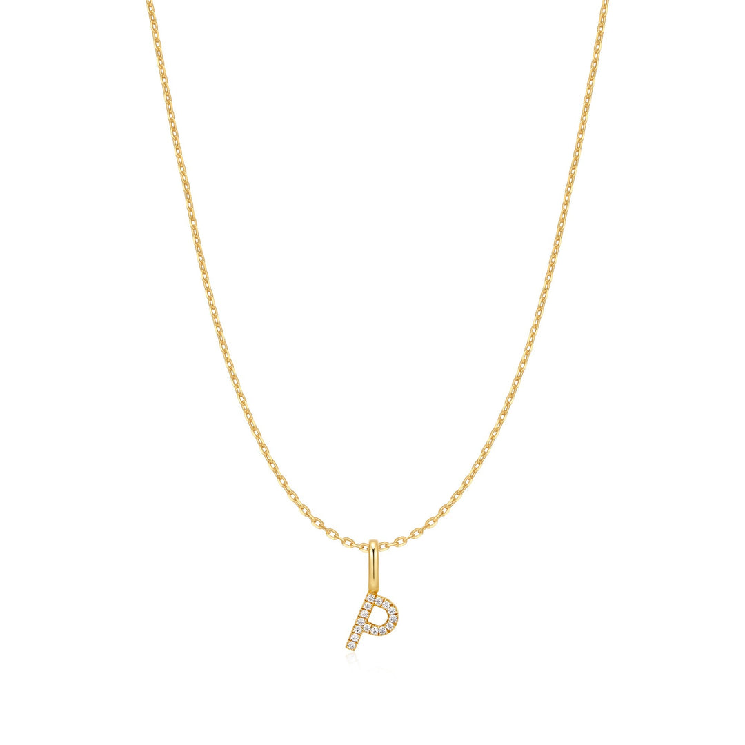 Ania Haie Gold Letter P Initial Necklace | The Jewellery Boutique Australia