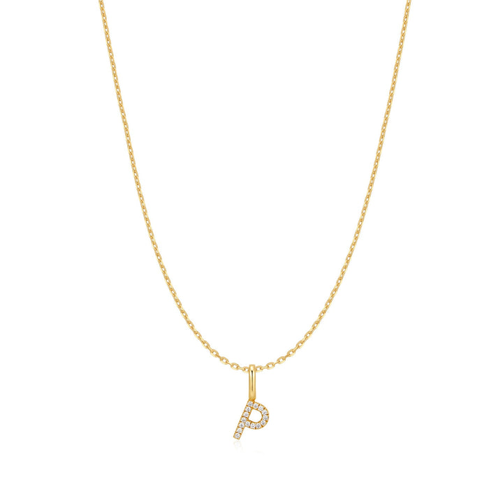 Ania Haie Gold Letter P Initial Necklace | The Jewellery Boutique Australia