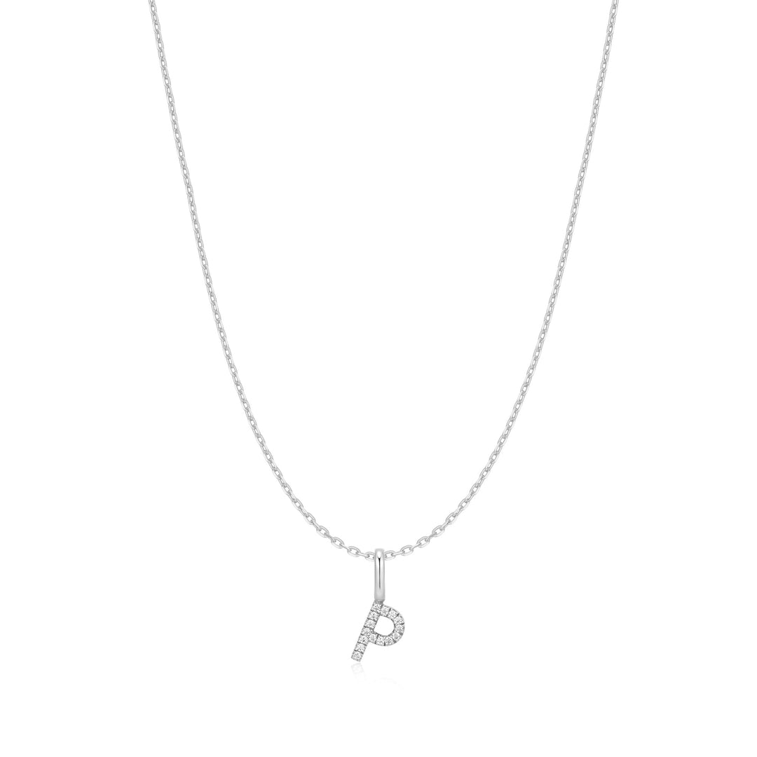 Ania Haie Silver Letter P Initial Necklace | The Jewellery Boutique Australia