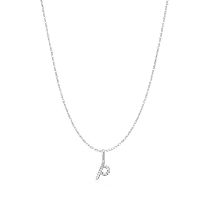 Ania Haie Silver Letter P Initial Necklace | The Jewellery Boutique Australia