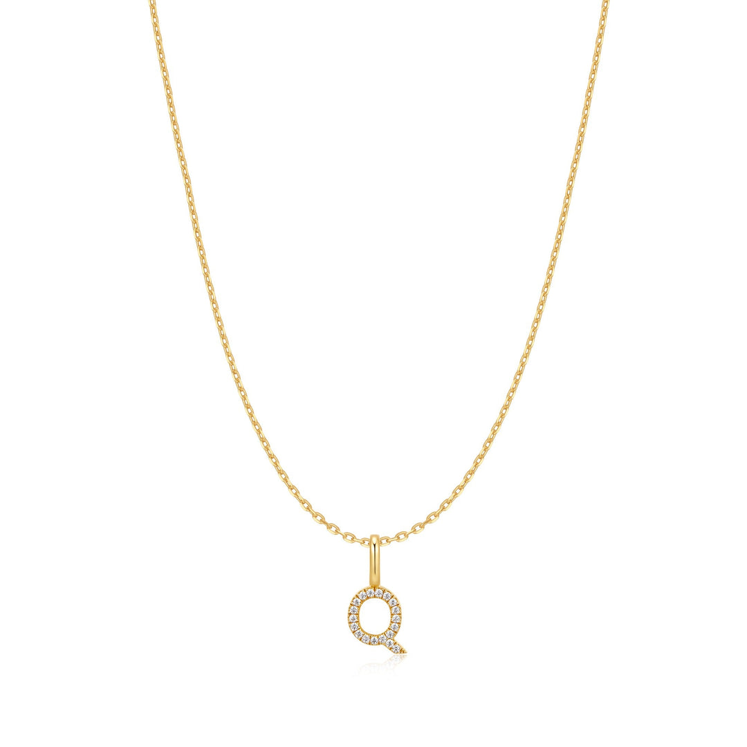 Ania Haie Gold Letter Q Initial Necklace | The Jewellery Boutique Australia