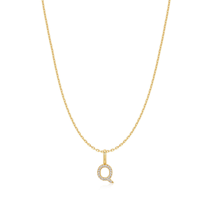 Ania Haie Gold Letter Q Initial Necklace | The Jewellery Boutique Australia