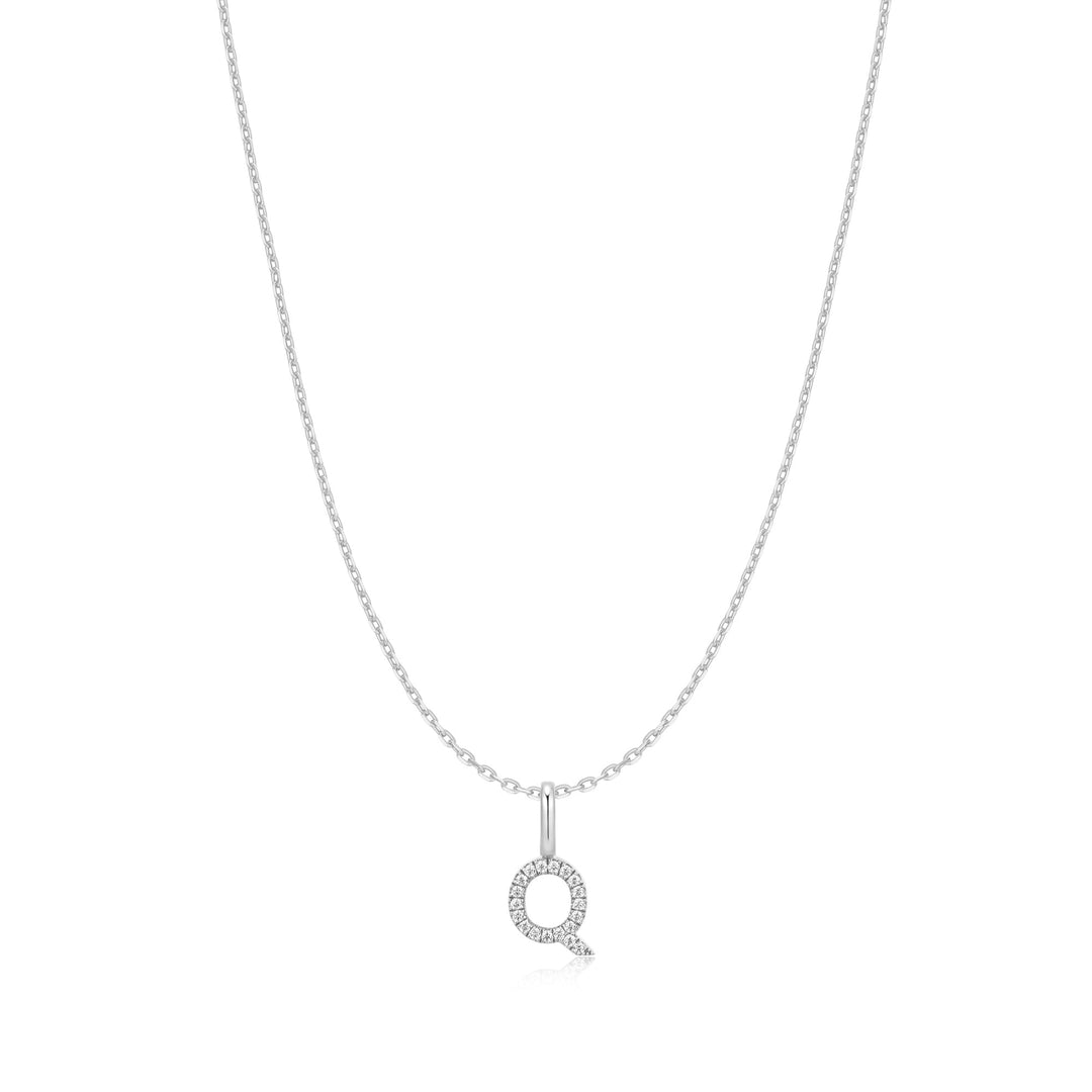 Ania Haie Silver Letter Q Initial Necklace | The Jewellery Boutique Australia