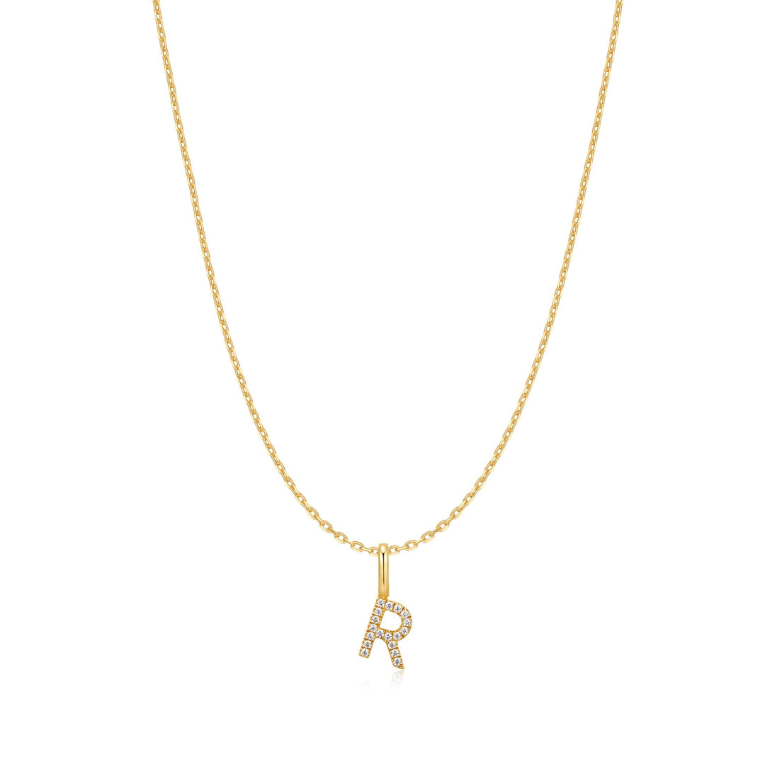Ania Haie Gold Letter R Initial Necklace | The Jewellery Boutique Australia