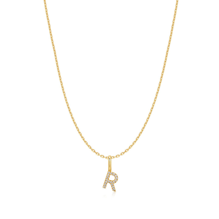 Ania Haie Gold Letter R Initial Necklace | The Jewellery Boutique Australia