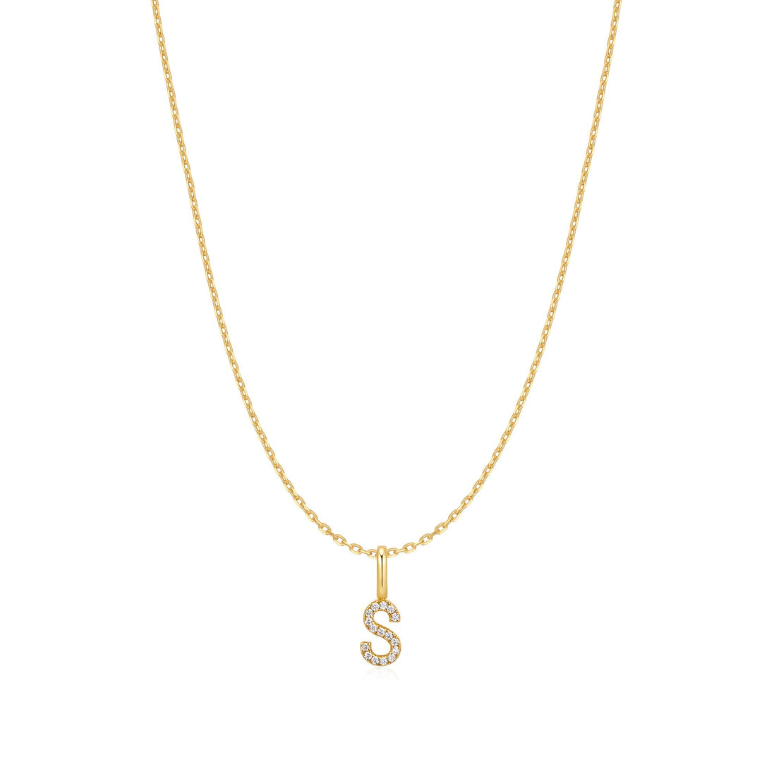 Ania Haie Gold Letter S Initial Necklace | The Jewellery Boutique Australia