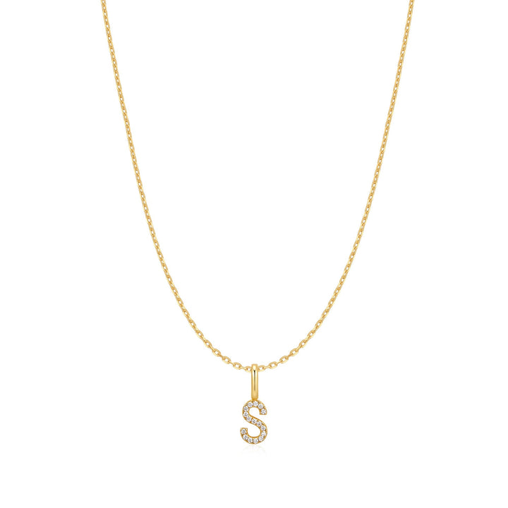 Ania Haie Gold Letter S Initial Necklace | The Jewellery Boutique Australia