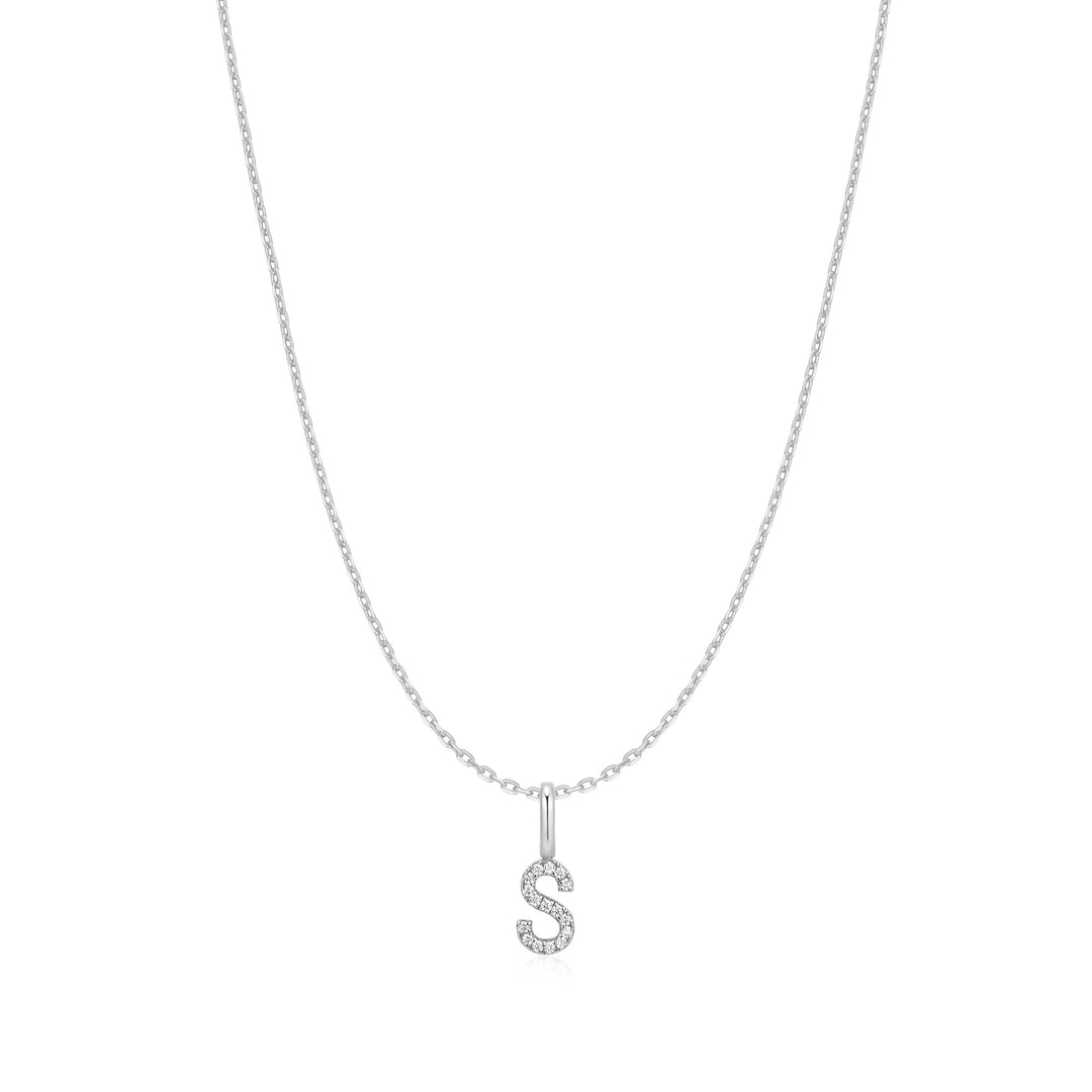 Ania Haie Silver Letter S Initial Necklace | The Jewellery Boutique Australia