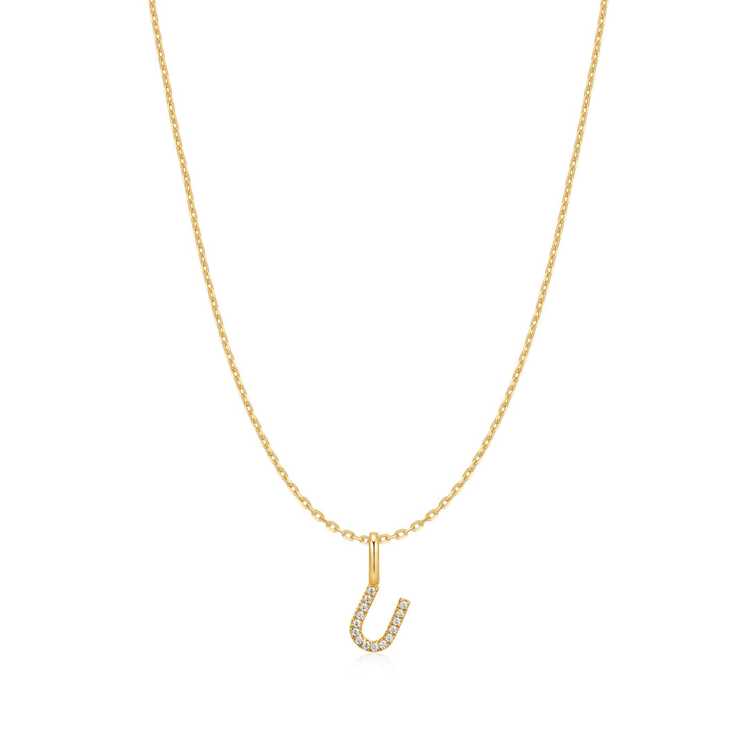 Ania Haie Gold Letter U Initial Necklace | The Jewellery Boutique Australia