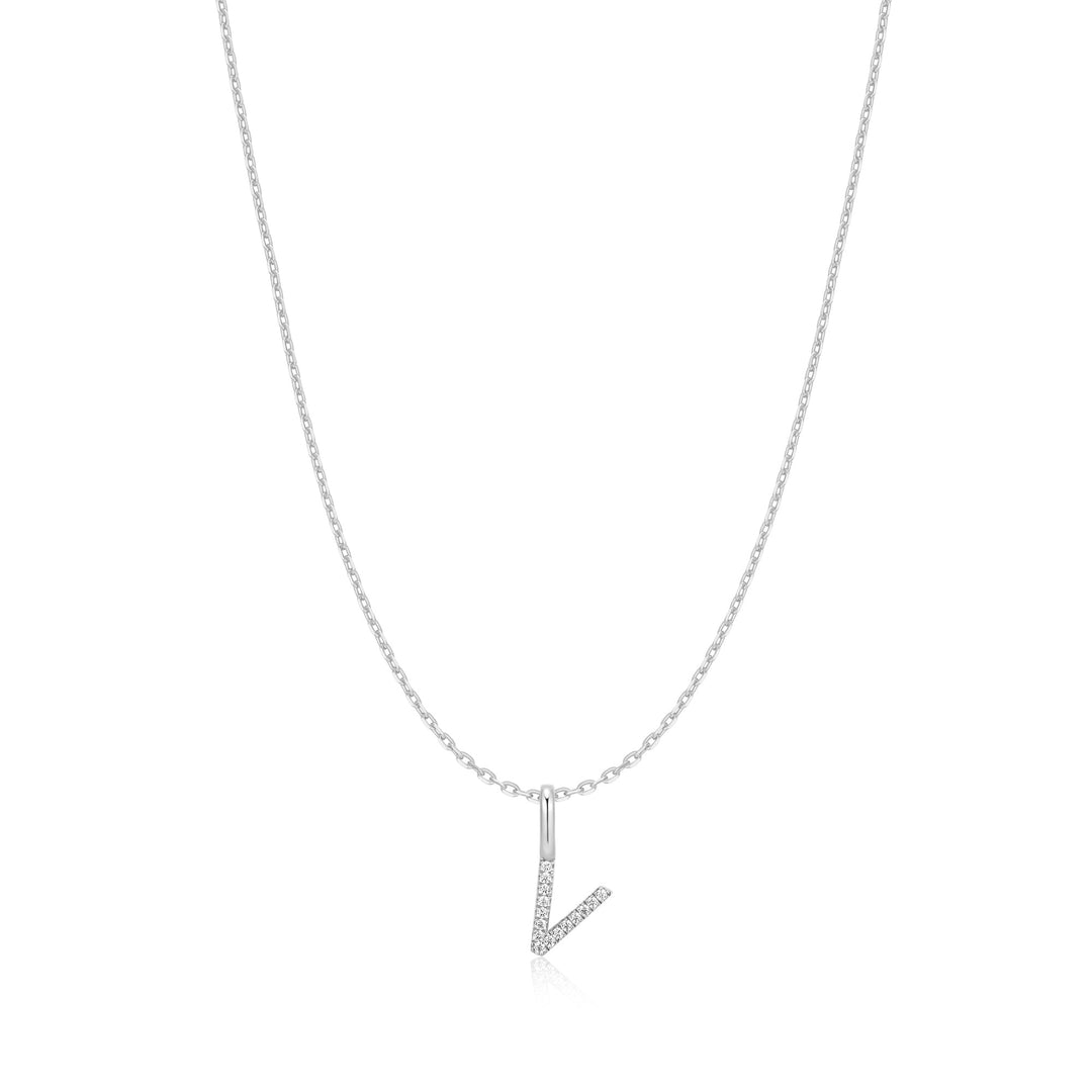 Ania Haie Silver Letter V Initial Necklace | The Jewellery Boutique Australia