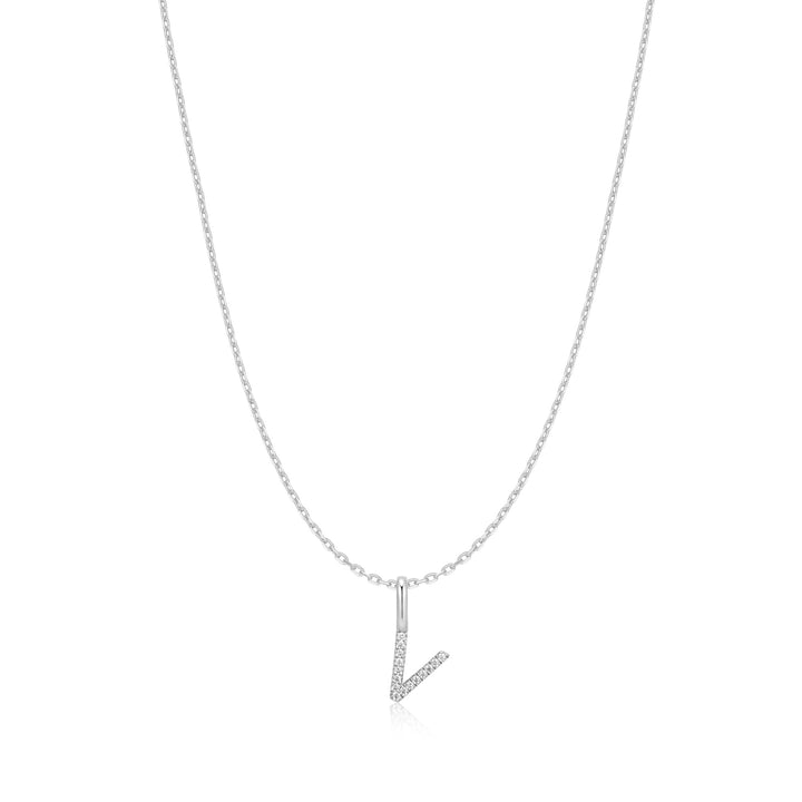 Ania Haie Silver Letter V Initial Necklace | The Jewellery Boutique Australia
