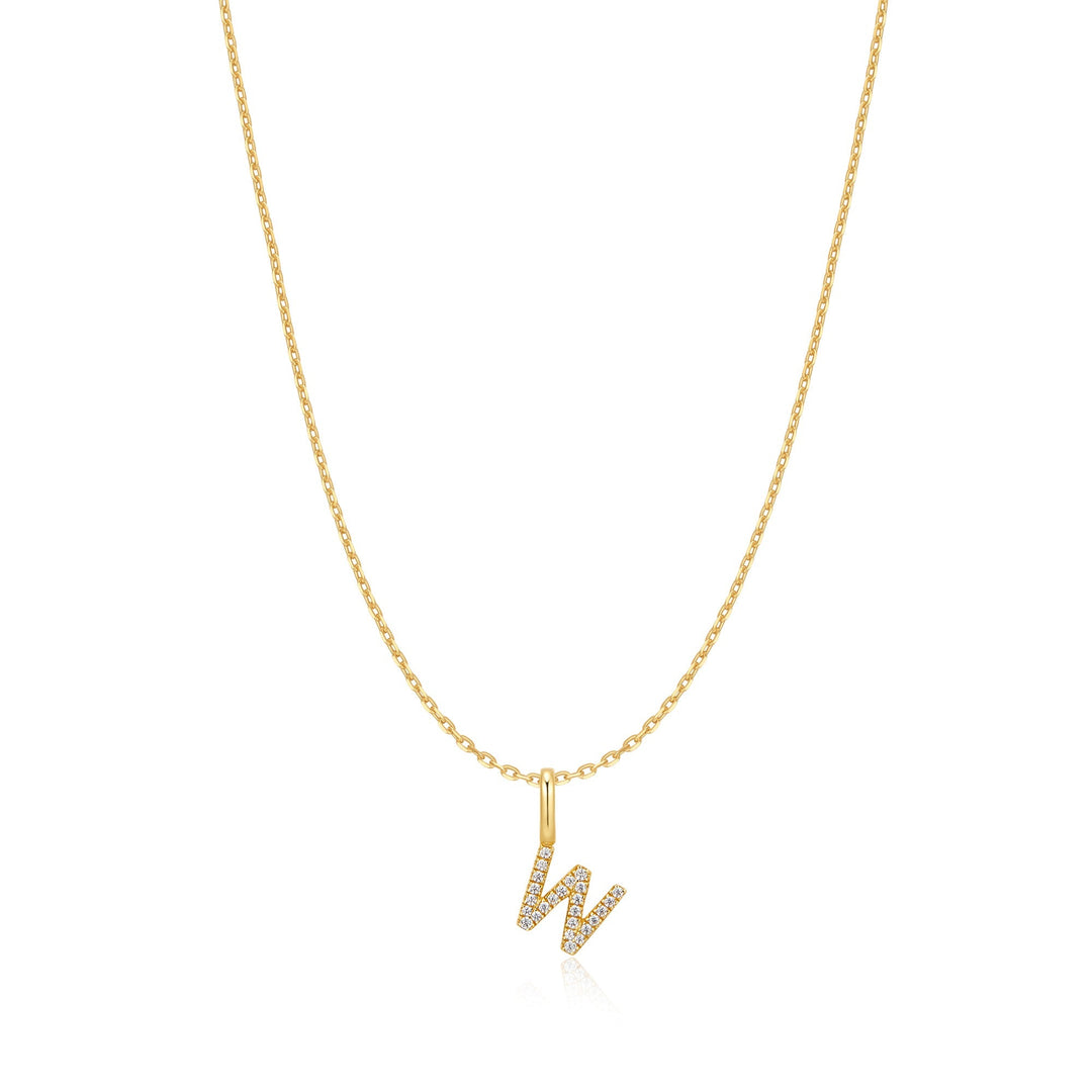 Ania Haie Gold Letter W Initial Necklace | The Jewellery Boutique Australia