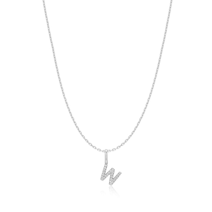 Ania Haie Silver Letter W Initial Necklace | The Jewellery Boutique Australia