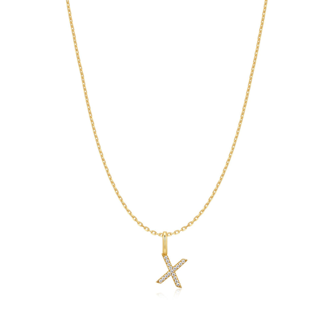 Ania Haie Gold Letter X Initial Necklace | The Jewellery Boutique Australia