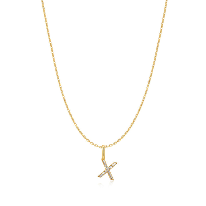 Ania Haie Gold Letter X Initial Necklace | The Jewellery Boutique Australia